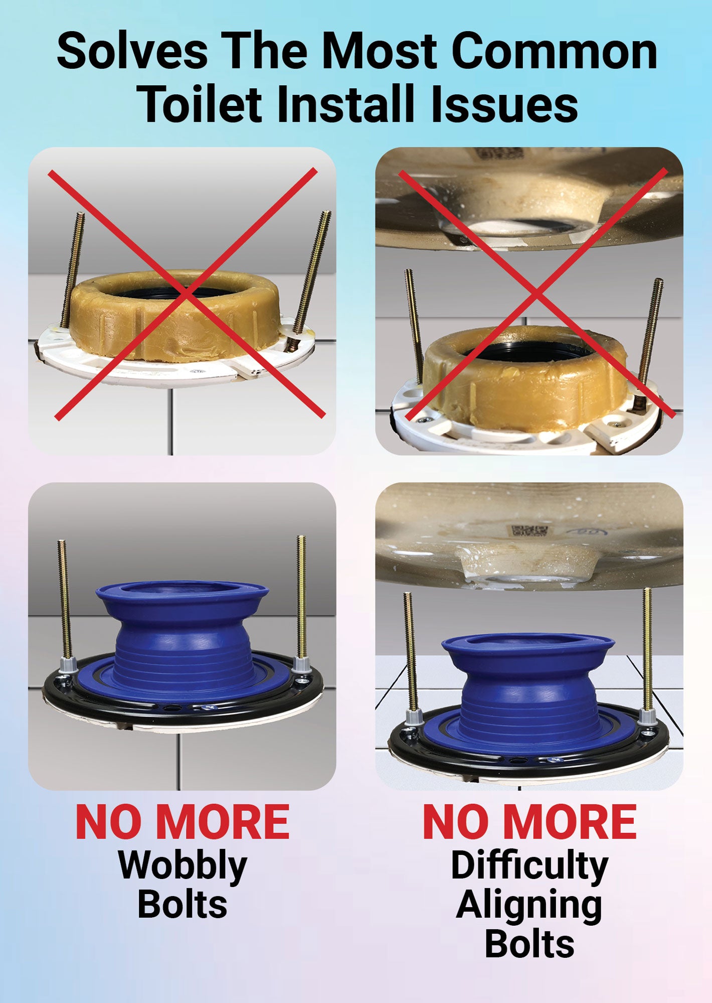 One n Done Toilet Flange Repair Kit for Broken Kit Installation