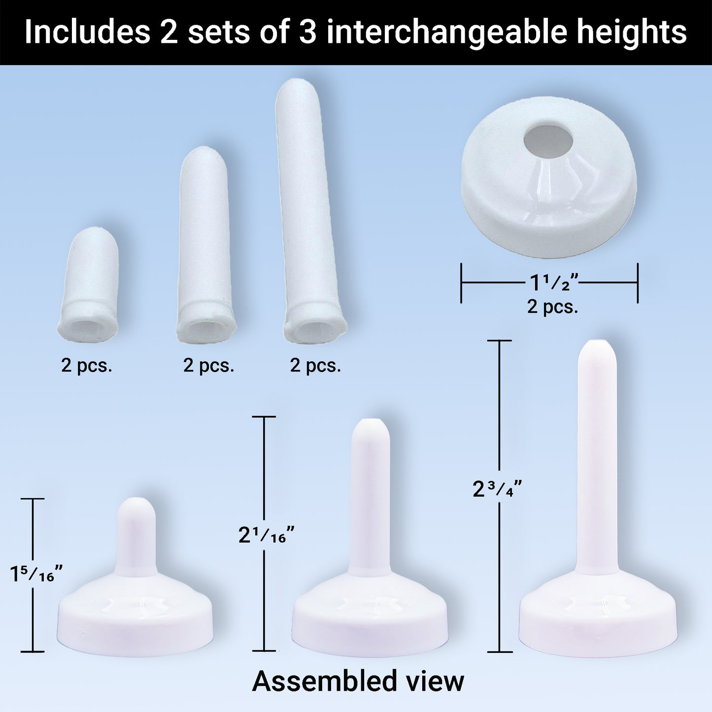 TidyCap Toilet Bolt Caps | Fit All Toilet Bowl Covers