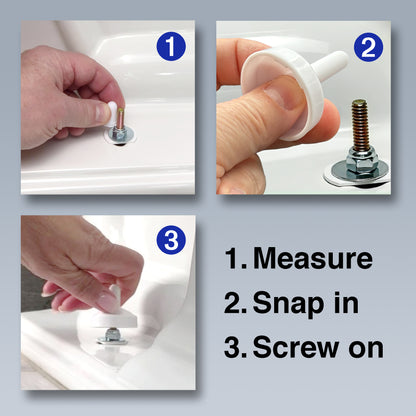 TidyCap Toilet Bolt Caps | Fit All Toilet Bowl Covers