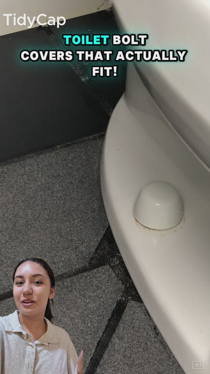 TidyCap Toilet Bolt Caps | Fit All Toilet Bowl Covers