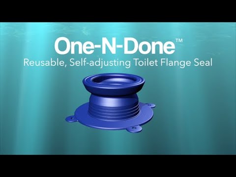 One-N-Done WC-Flansch-Reparaturset – All-in-One Lösung Für Undichte Toiletten, Mit Dichtung, Schrauben & Kappen, Ersetzt Wachsring, T10OND400